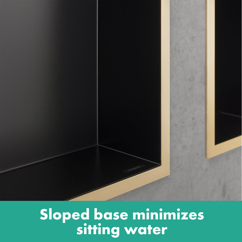 XtraStoris Minimalistic Wall Niche Frameless 12"x 12"x 4", Brushed Stainless Steel