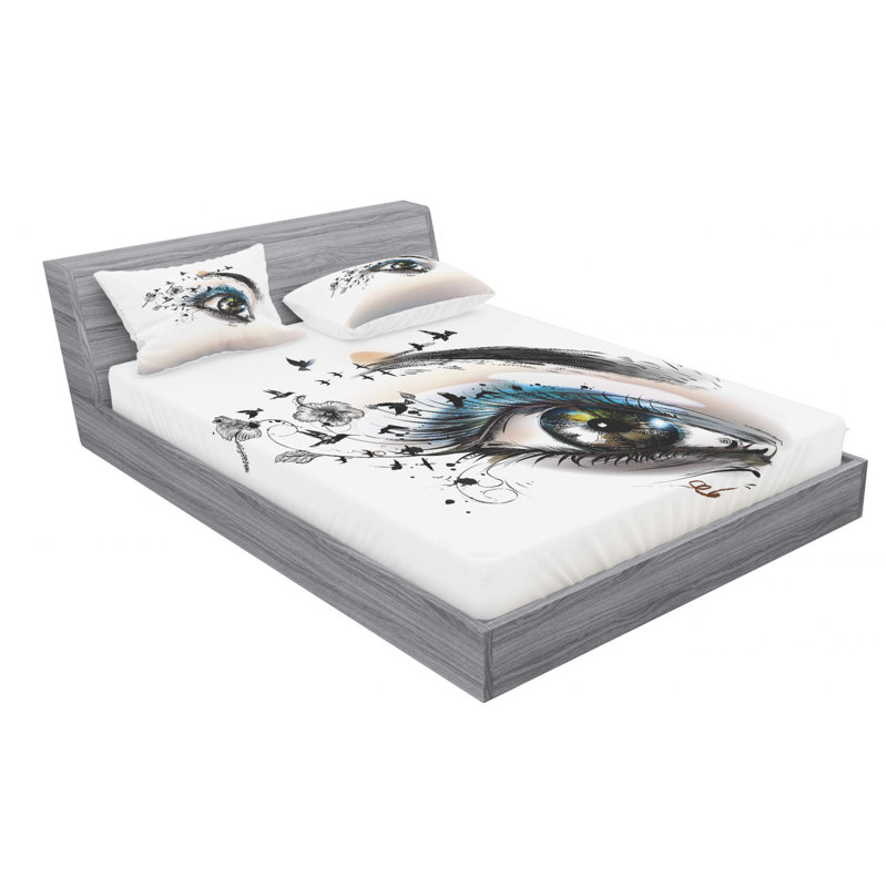 Microfiber Sheet Set, Queen Sheet Set with Fitted Sheet