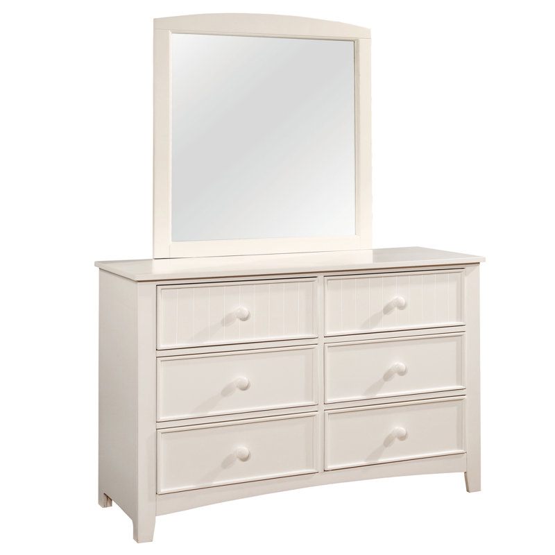 Commode double 6 tiroirs avec miroir Amiya
