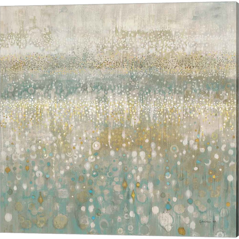 «Rain Abstract Neutral» par Danhui Nai, ensemble de 2 peintures sur toile tendue