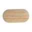Table d'appoint ovale en bois aggloméré, style rétro, couleur bois naturel