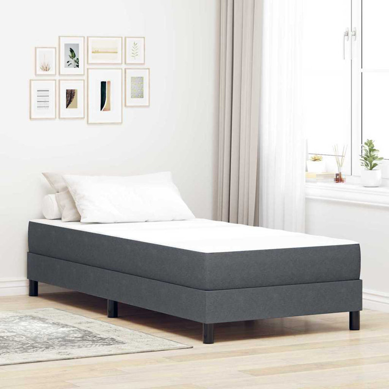Vidaxl Bed Mattress With Mattress Grey Fabric, 90 x 200cm