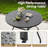 6 Person Patio Stackable Chair Dining Set With Round Metal Dining Table-1204006351
