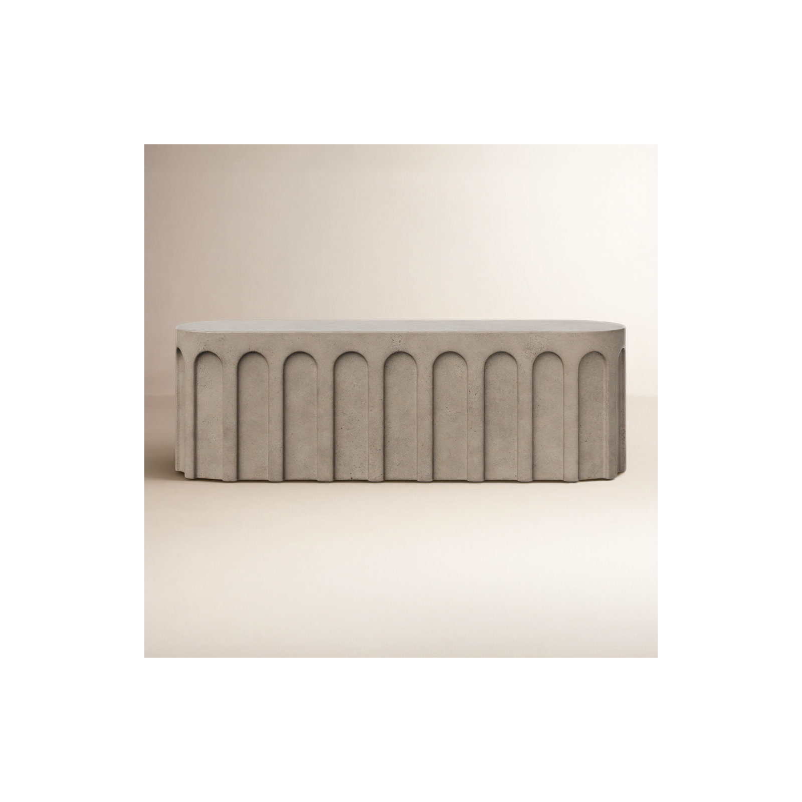Mikah Concrete Bench, Gray