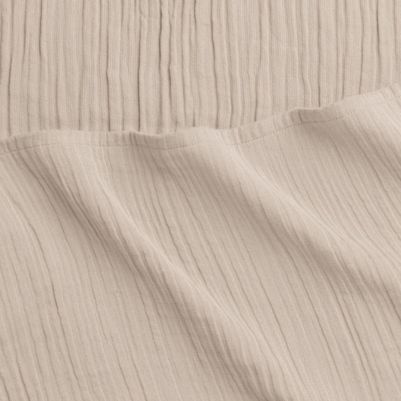 Calm Crinkled Comfort Flat Sheet (Morning Fog), Full/Double Flat Sheet