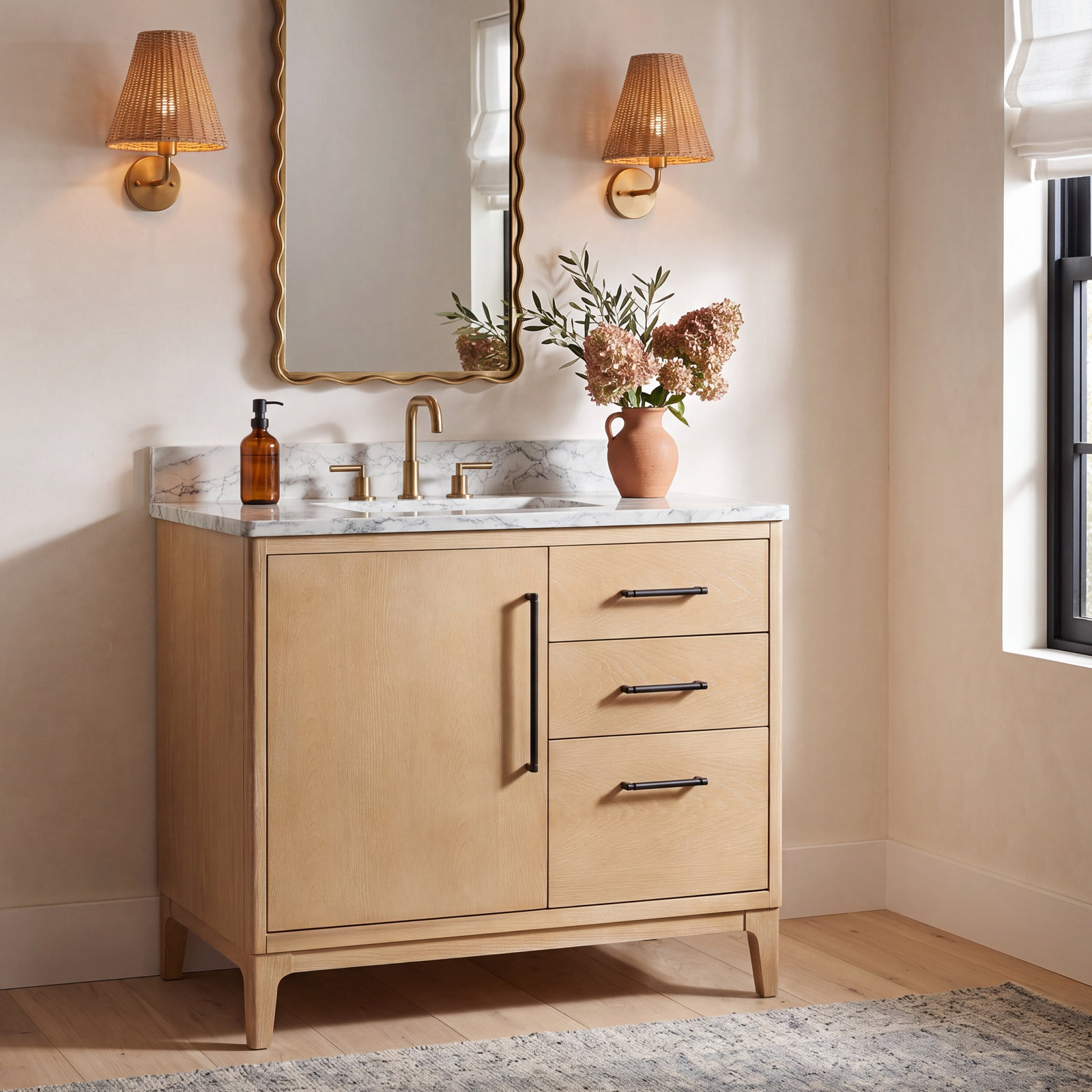 Langosta 36" Single Bathroom Vanity, Washed Ash Gray