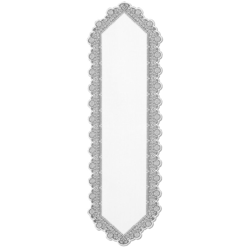 Mena Table Runner, 14" L x 44" W, White