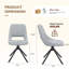 Ensemble de 2 chaises pivotantes confortables-163167047