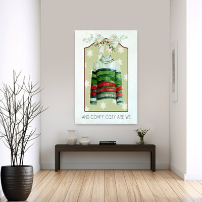 Christmas Sweaters 2 Elegant Peaceful Rustic Winter Wall Art Print