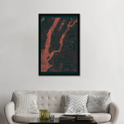 " New York Infrared Urban Blueprint Map " by Hubert Roguski