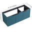 Meuble-lavabo flottant 48 po Ambergrove avec portes ondulées et fabrication en contreplaqué durable-123836450