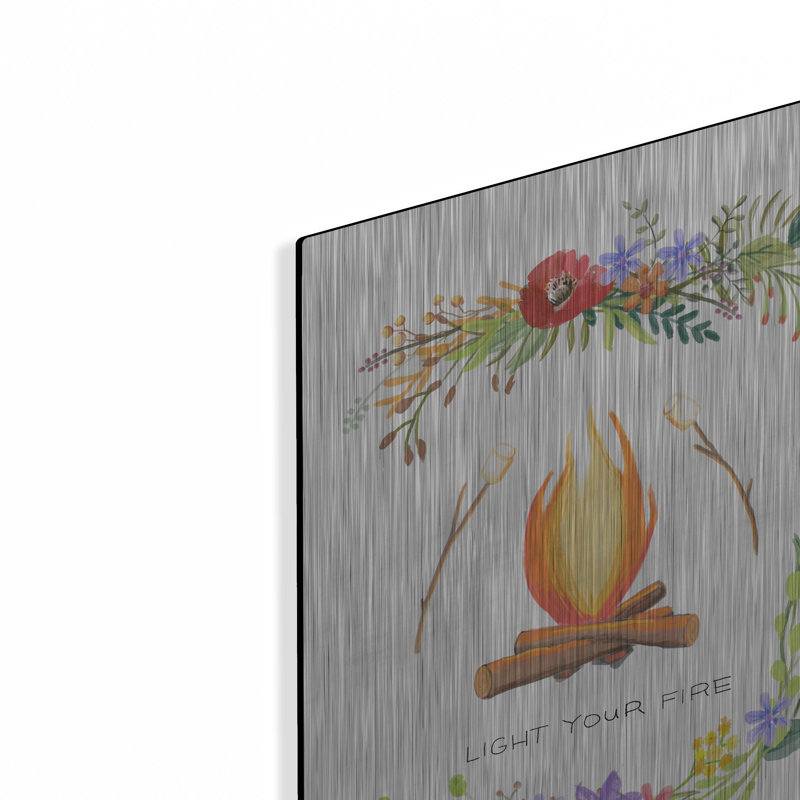 Winston Porter «Sweet Adventure Fire» par Art Licensing Studio, art mural en métal, H 16 po x l 16 po