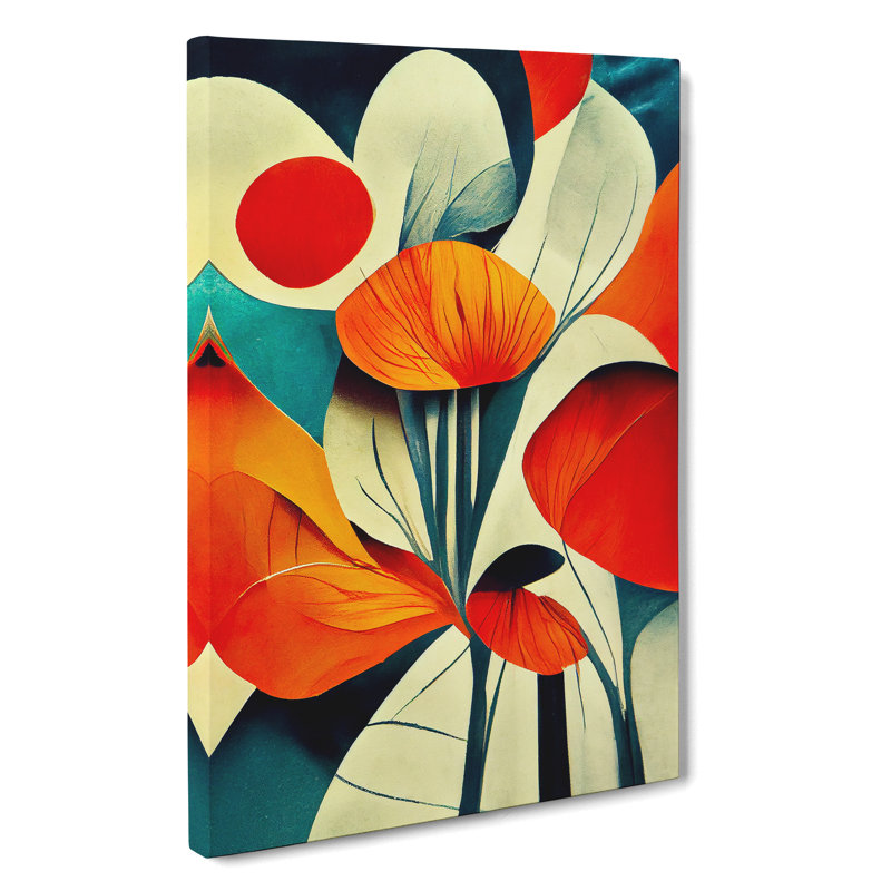 Stunning Abstract Floral No.5 - Wrapped Canvas Print, 50cm H x 35cm W x 3cm D