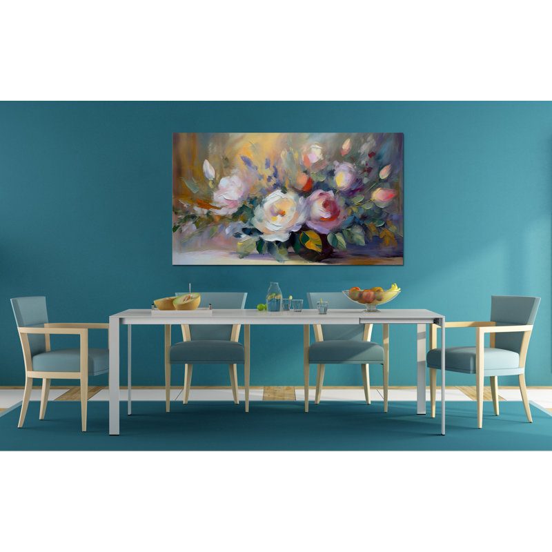 Symphonie en fleurs, H 18 po x l 36 po