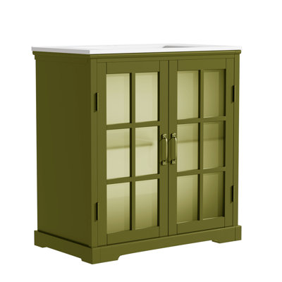 30'' Single Bathroom Vanity With Ceramic Top