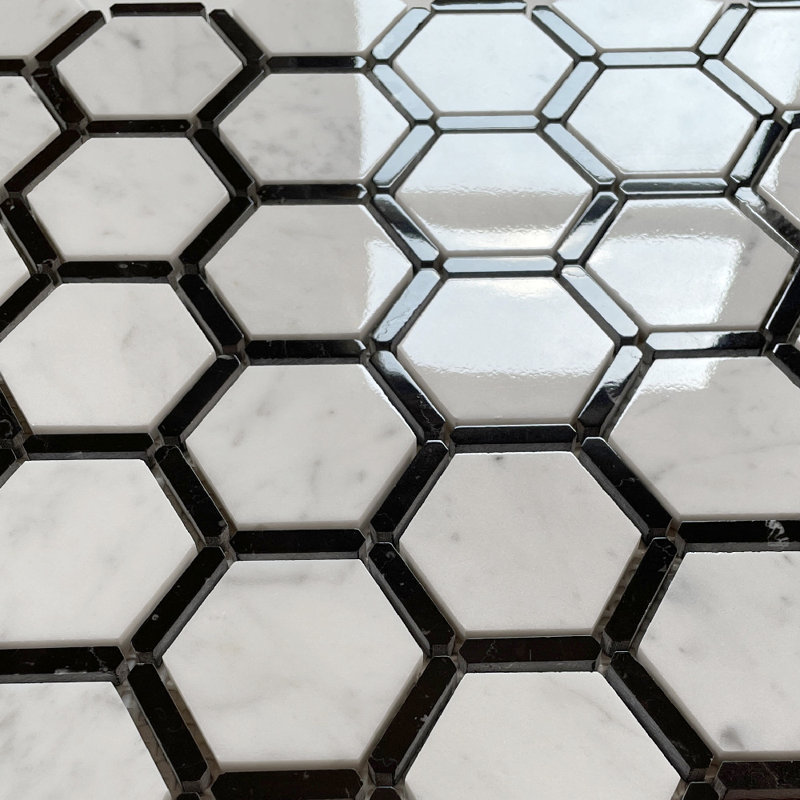 12" x 12" Marble Honeycomb Mosaic Wall & Floor Tile