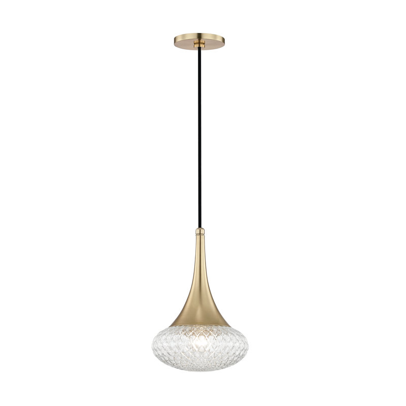 Bella 1 - Light Single Pendant, Aged Brass