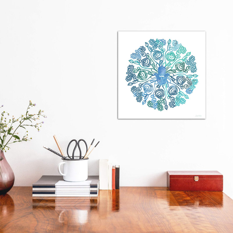WC Hamsa Mandala by Linda Woods - Wrapped Canvas Print, 45.72 cm H x 45.72 cm W x 1.91 cm D