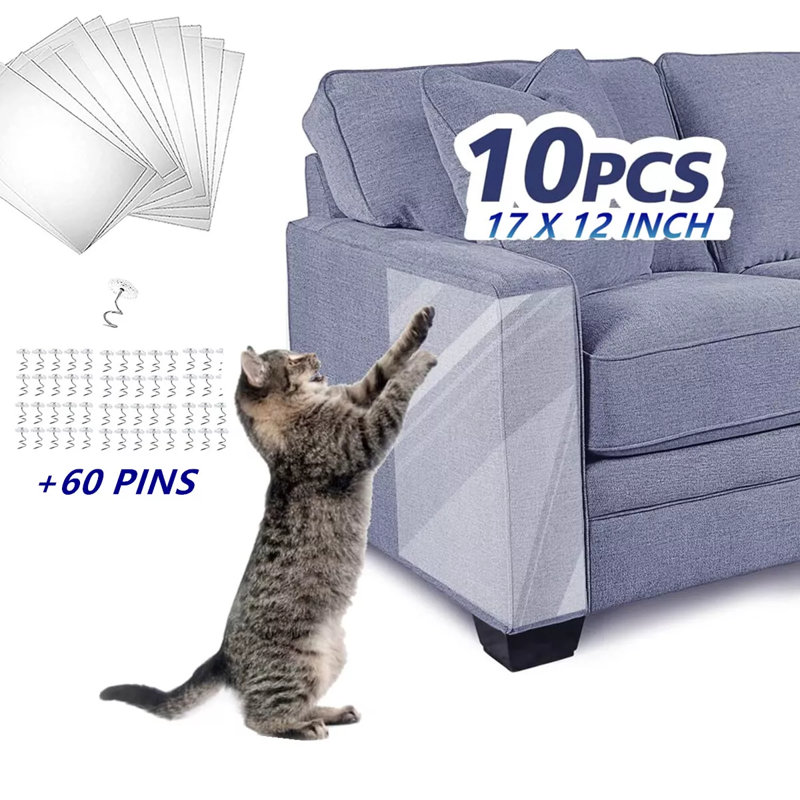 10x Cat Furniture Scratch Guards Couch Protector Anti-scratch Deterrent Pad Tape