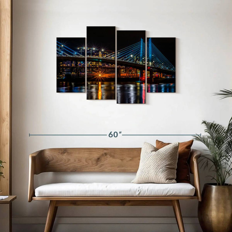 Nicci Oregon Bridge City Lights, 27" H x 43" W