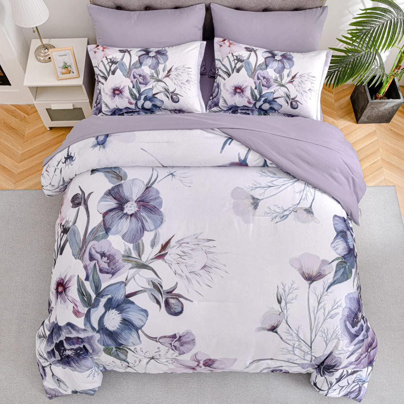 7-Piece Comforter with Sheet Set Soft Seersucker Microfiber All Season Bedding Set, Queen Comforter + 6 Additional Pieces
