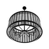 Waldorf Metal And Glass Rod Round Chandelier