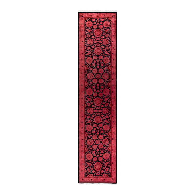 Holsworth One-of-a-Kind 2' 7" X 12' 1" New Age Runner Wool Area Rug Red