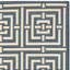 Tapis intérieur / extérieur bleu / blanc Arneshia-1730791914
