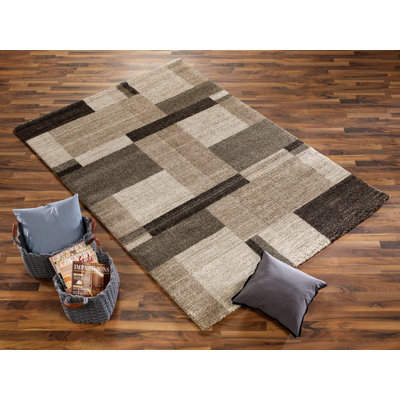 Falk Geometric Shag Area Rug