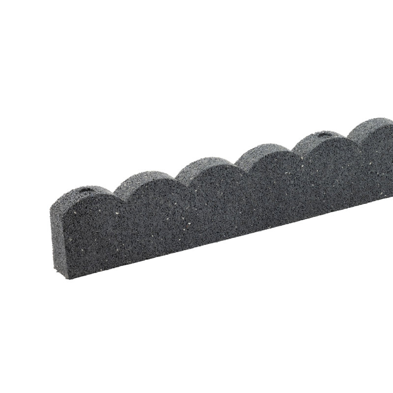 SCALLOP BORDERS 9cm H x 120cm W Composite Lawn Edging, Grey