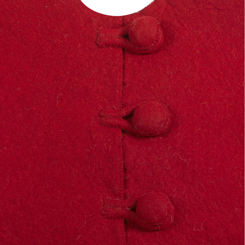 Handmade Christmas Tree Skirt in Felt, Oversize-72"