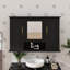 Armoire de rangement murale 36 po, armoire murale avec miroir, armoire à pharmacie à trois portes-822548232