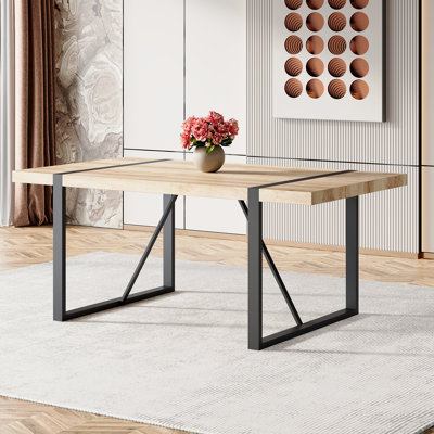 71" Modern Rectangular Dining Table For Dining Room, Living Room