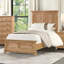 Lit double de style campagnard avec tête de lit en planches et fabrication en bois durable pour une élégance intemporelle-949424336