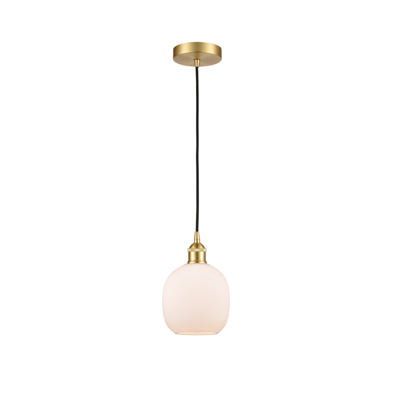 Luminaire suspendu sphère 1 lumière Amila, Or satiné