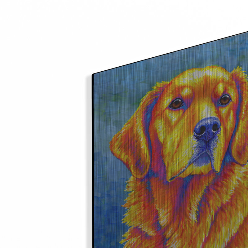 "Golden Retriever" par Rebecca Wang Art, H 16 po x l 12 po