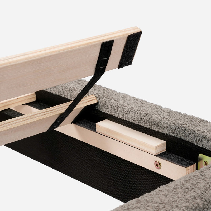Modern Bed, Vireo Upholstered Platform Bed