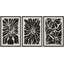 "Silhouette botanique monochrome noir et blanc à motif floral moderne, salon chic" - 3 pièces-100780969-100780970