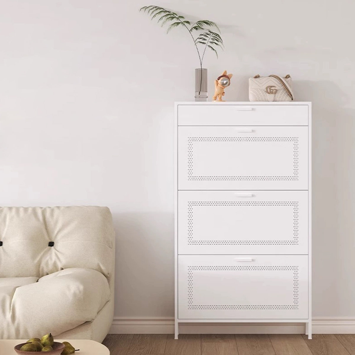 Winston Porter White Metal Shoe Storage | Wayfair