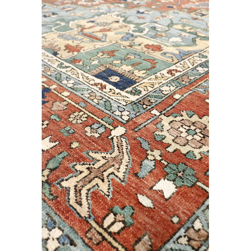 Serapi Hand Knotted Wool Area Rug, Rectangle 11'9" x 14'10"
