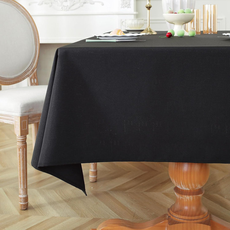 Green Rectangular Waterproof Linen-Style Tablecloth