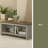 43"W Coffee Table With Open Shelves Front And Back