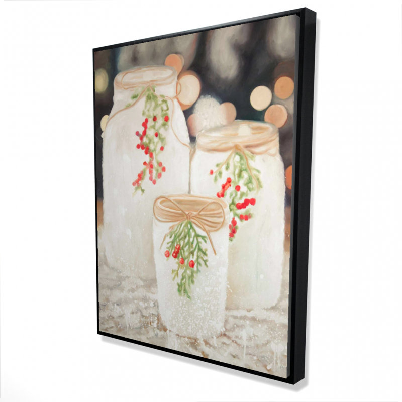 Christmas Candles Print On Canvas
