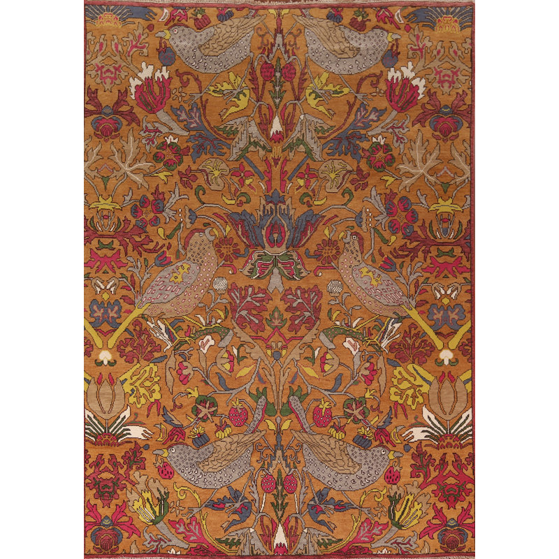 Tapis orange à motif animalier Ziegler