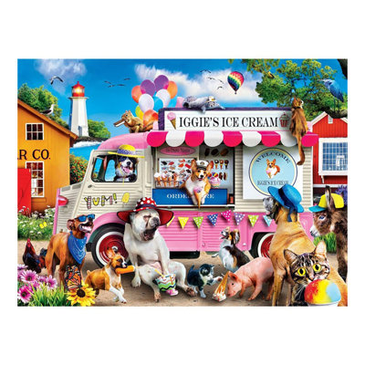 MasterPieces Wild & Whimsical EZ Grip Iggy's Ice Cream Jigsaw Puzzle, 300 Pcs