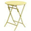Ensemble bistro 3 pièces de table ronde pliable et chaises, jaune-2107485249