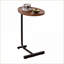 Table basse brune en forme de C pour le salon, assemblage rapide et amp; Capacité de 50 lb-54651807