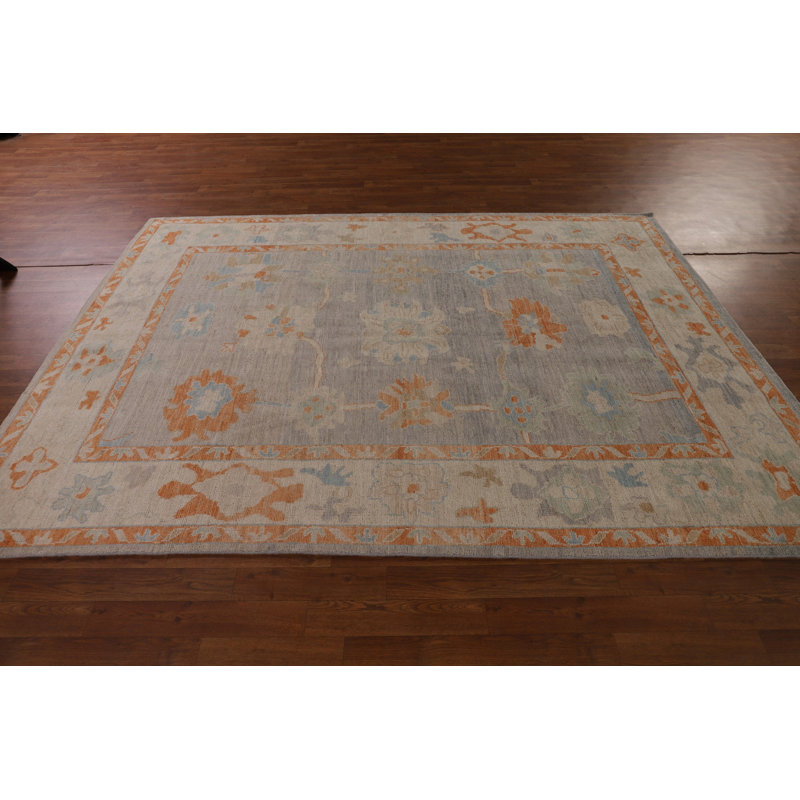 Vegetable Dye Oushak Turkish Area Rug 6