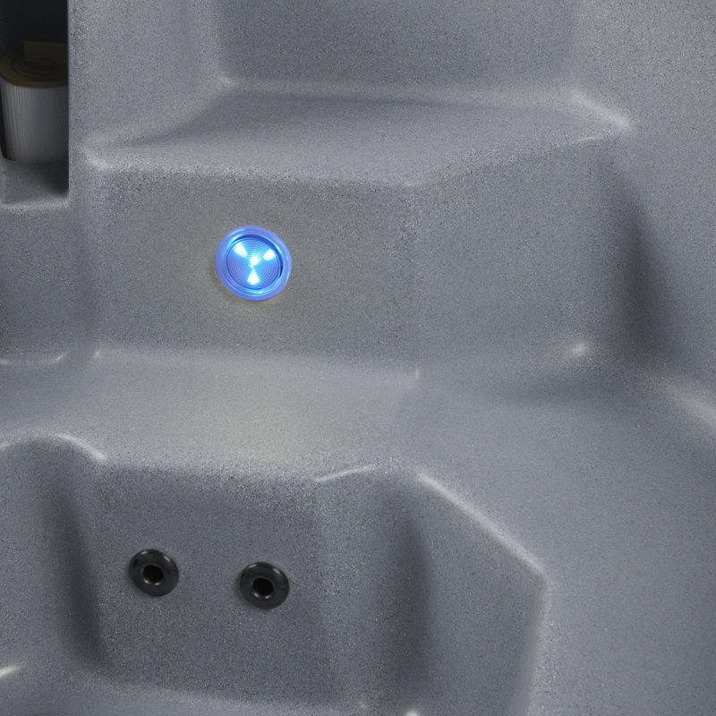 Gray Granite 5-Person Octagon Hot Tub with 11 Jets