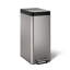 13-Gallon Stainless Steel Slim Step Trash Can With Bifold Lid-1462412722